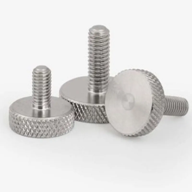 

10 шт GB835 M3 m4 m5 M6 m8 A2-70 304 нержавеющая сталь с накатанной плоской головкой ручная затяжка винтов с накатанной головкой