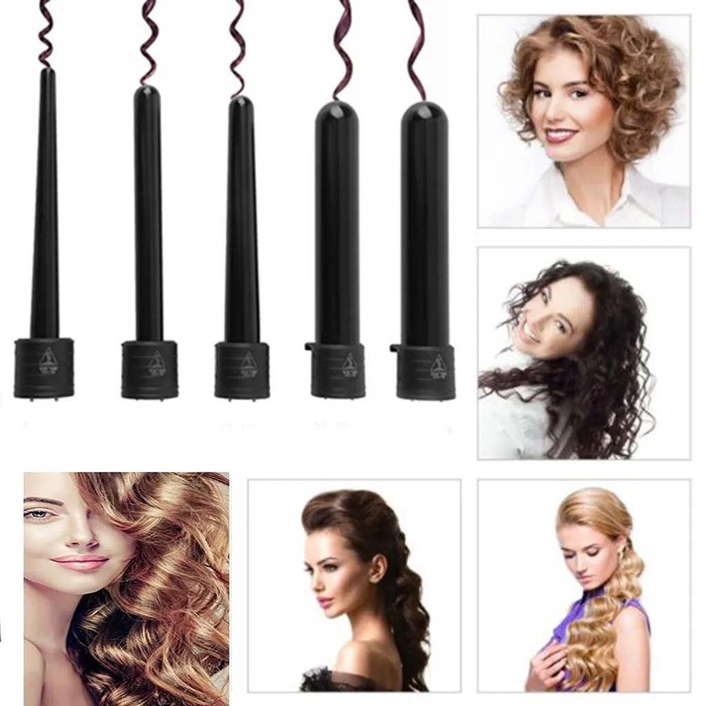 5 в 1 электрическая керамическая плойка для завивки волос палочка роллер машина