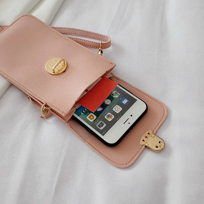 2020 новый мобильный телефон с сенсорным экраном кошелек для смартфона кожаный на