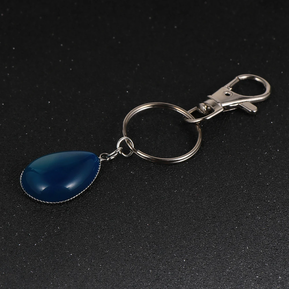 Брелок с натуральным камнем тигровый глаз бирюзовые бриллиантовые кольца брелок