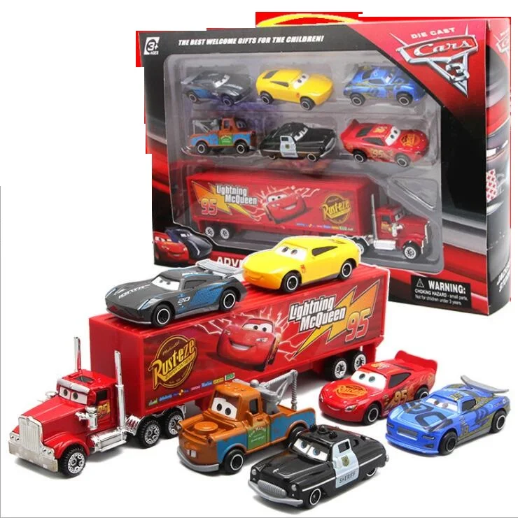 Новый 7 шт./компл. Disney Pixar машина Lightninged McQueen Джексон Storm Материал Мак дядя грузовик 1:55 литье под давлением ПВХ