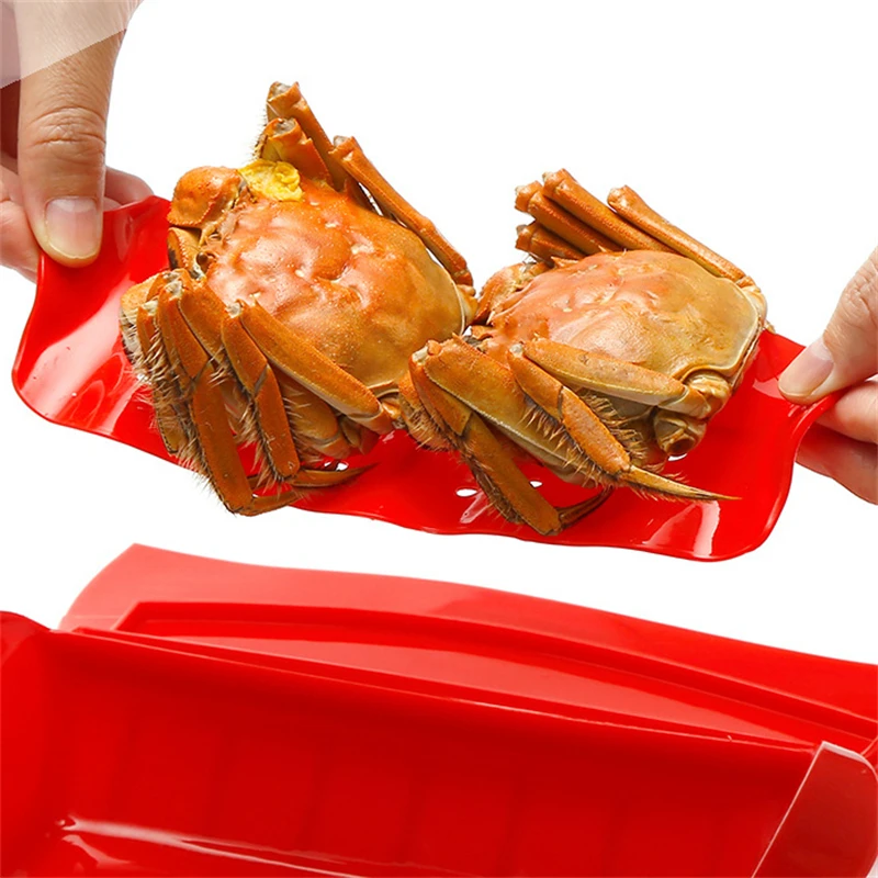 silicone steamed fish bowl silicone steamer microwave steamer oven silicone steamer with lid kitchen gadgets tools cooking tools free global shipping