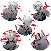 1pcs anime bungo stray dogs cosplay badge atsushi brooch pin dazai osamu collection badge for backpack clothes