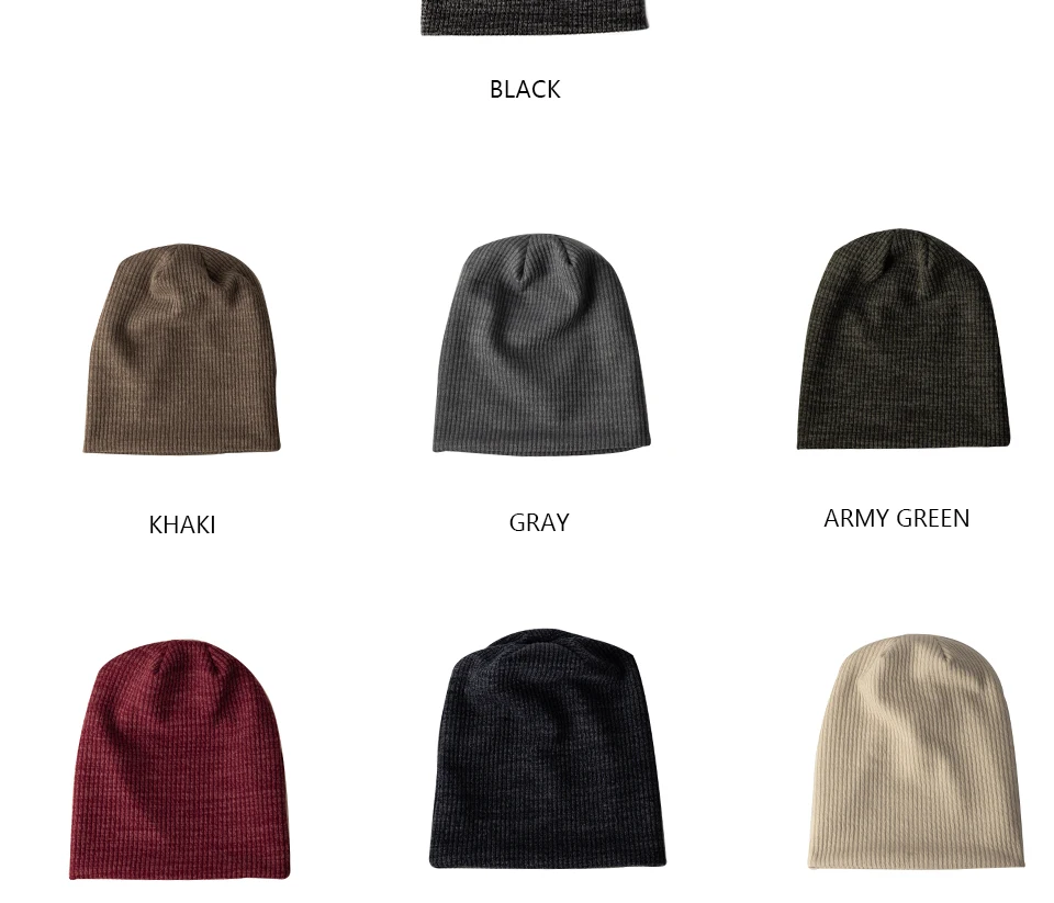 Women Ribbed Solid Autumn Winter Cotton Polyester Spring Beanie Warm High Quality Caps Knitted  Skullies Beanies Cap