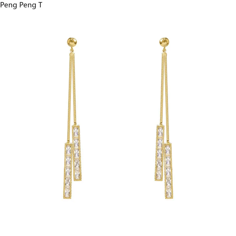 

2021 Two Tassel Earrings Classic high-end versatile fashion net red Earrings