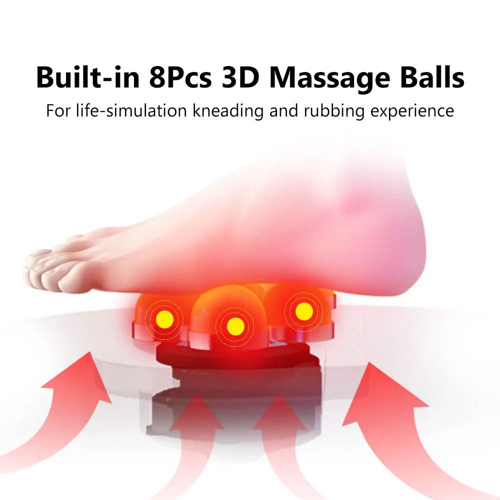 Электрический роликовый массажер для ног модный кожаный инфракрасный икр спины