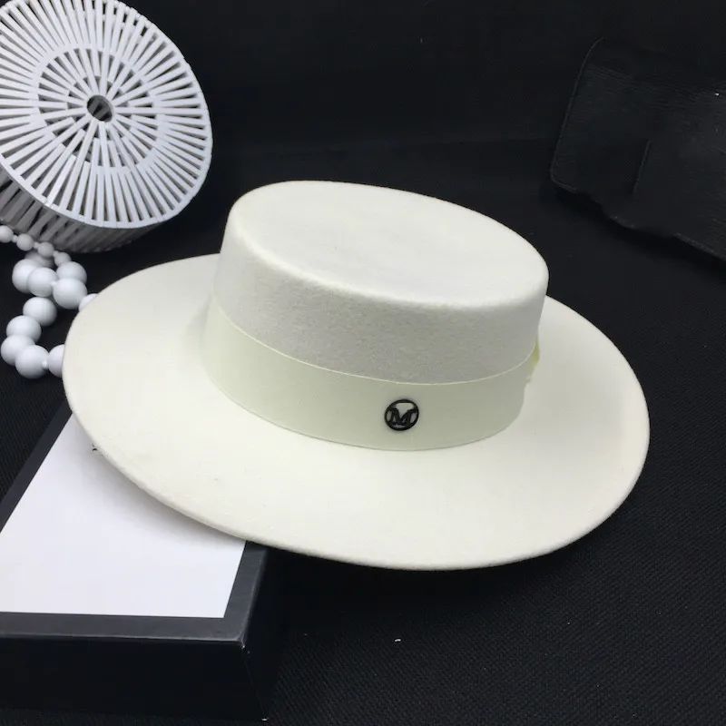 Веб знаменитостей тот же белый топ шляпа женский французский элегантный