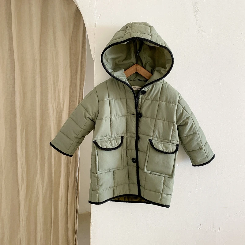 Лидер продаж для маленьких мальчиков и Зимнее пальто девочек стеганая хлопковая