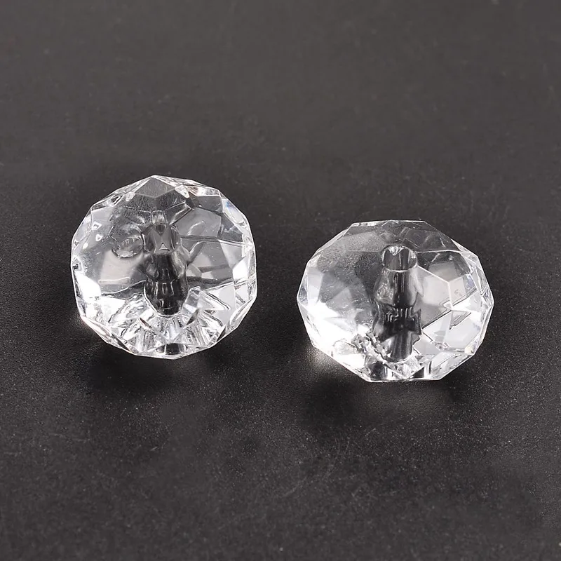

500g Transparent Acrylic Beads Rondelle Clear 20x14mm Hole: 3mm about 128pcs/500g
