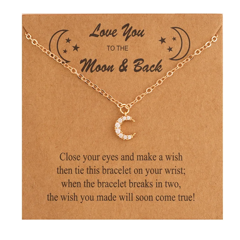 Подарок на день Святого Валентина небольшой подарок любовь лунное ожерелье