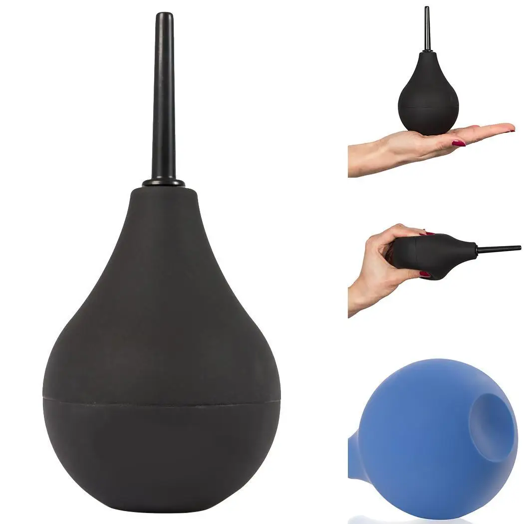 1Pcs Black Blue Clean Anal Dusche Silicone Vagina Douche for Men Women Comfortable Medical Kits Personal Care Supplie |