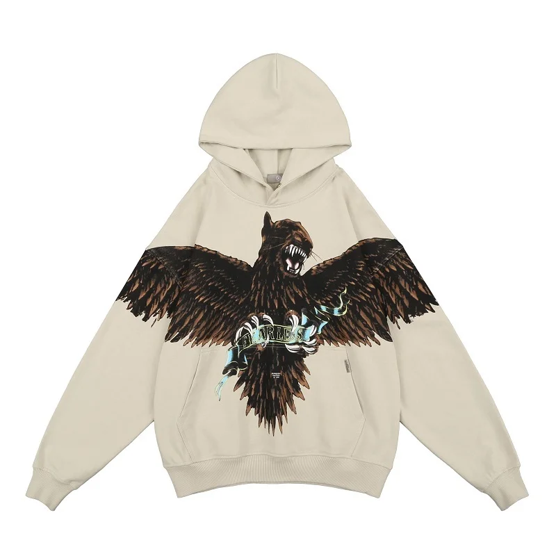 

22SS Eagle Wash 100% Cotton Oversized Represent Hoodies Men Women Vintage Clothes Autumn Winter Stranger Things