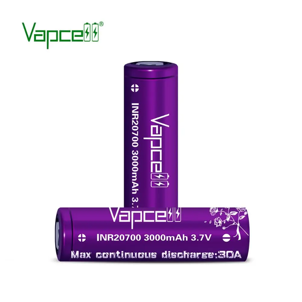 Оригинальный литий-ионный аккумулятор Vapcell INR 20700 3000 мАч 30 А 3 7 в перезаряжаемые