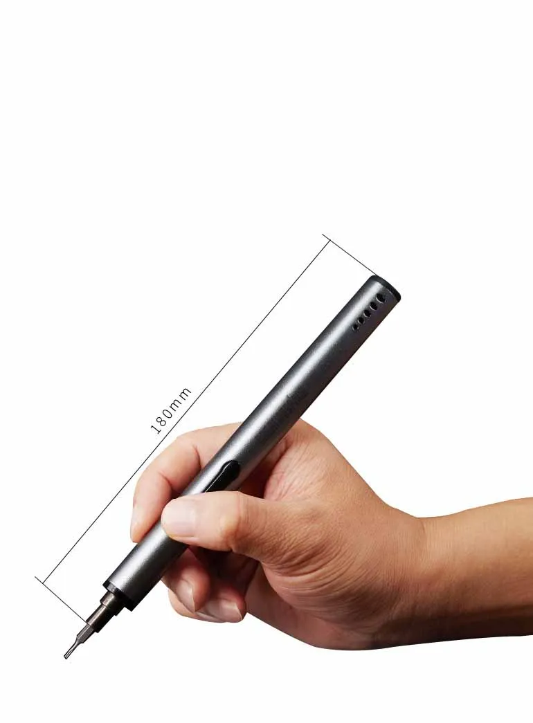 mini cordless precision electric screwdriver bit kit usb rechargeable power phone repair diy tools aluminium body with led light free global shipping