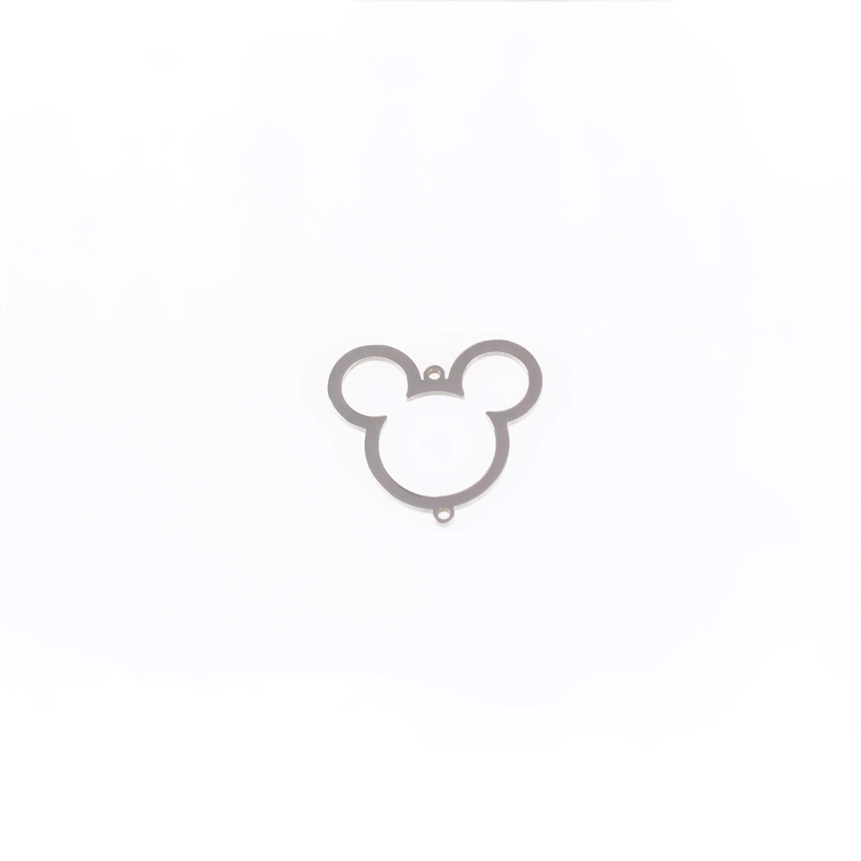 

DIY Titanium Steel Jewelry Hollow Cartoon Mouse Pendant Earrings Headdress Bracelet Necklace Bag Decoration Material Pendant