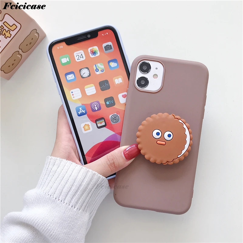 3D Cute Cartoon Cookies Case For Xiaomi Mi Note 10 Lite Holder Cover Redmi 8 T Pro 9 S | Мобильные телефоны и аксессуары
