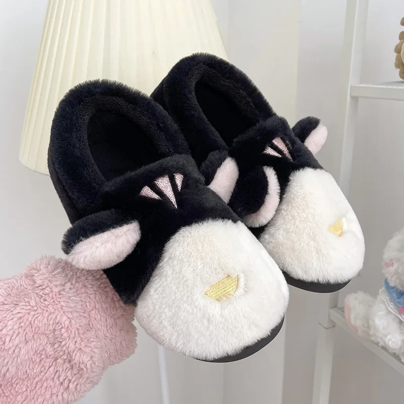 Cotton Slippers Women's Winter New Thick-Soled Bag With Indoor Home Non-Slip Couples Plush Warm Cartoon Cotton Shoes For Men