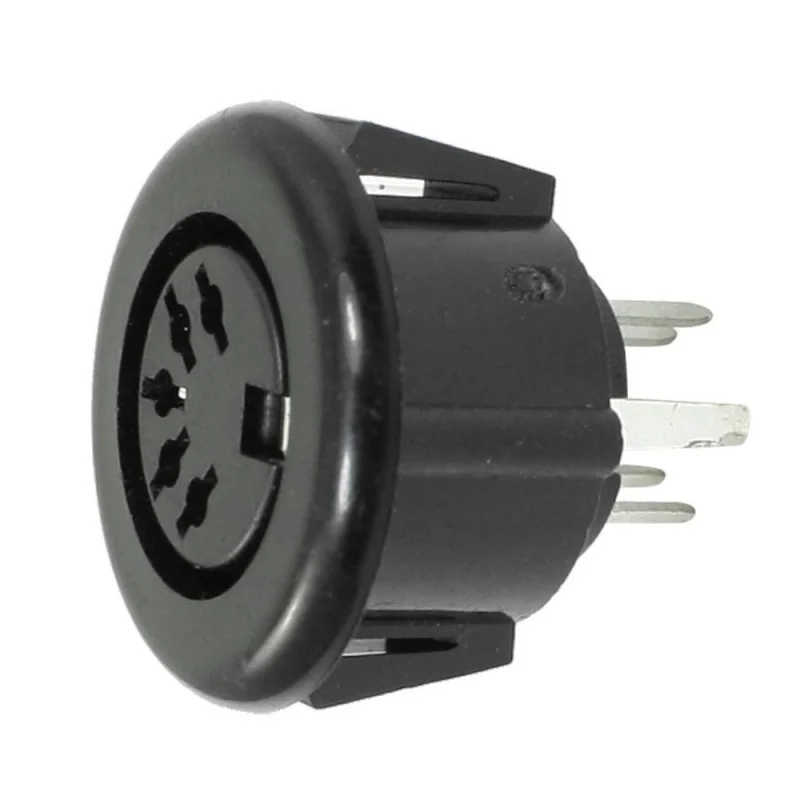 Женский 5-контактный разъем DIN Панель установленный клавиатура Кабельный