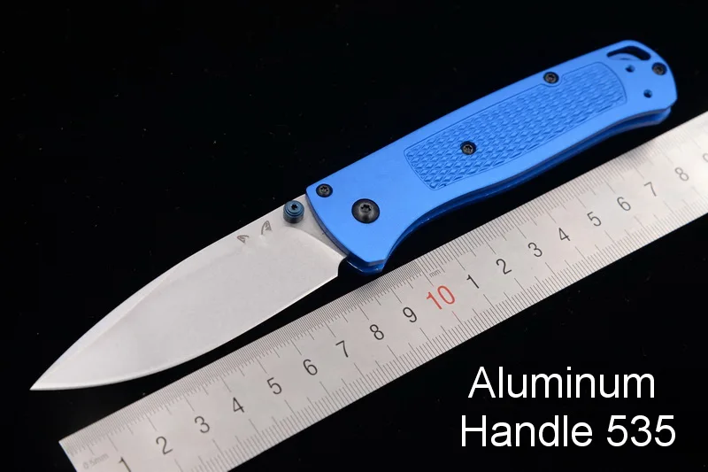 Aluminium Blue JUFULE OEM 535 Алюминий/Полимер нейлоновое волокно Ручка складной выживания EDC инструмент для кемпинга охоты Открытый карманный нож для фруктов - Цвет: Aluminium Blue