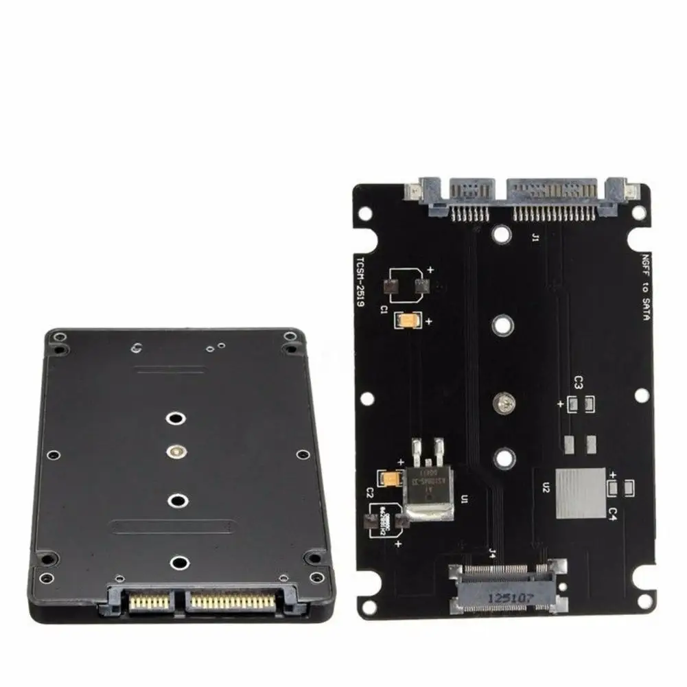 Черный чехол для адаптера M.2 NGFF на 2,5 дюйма SATA SSD/MSATA-SATA (B Ключ для адаптера ПК M2 M настольная розетка NGFF)