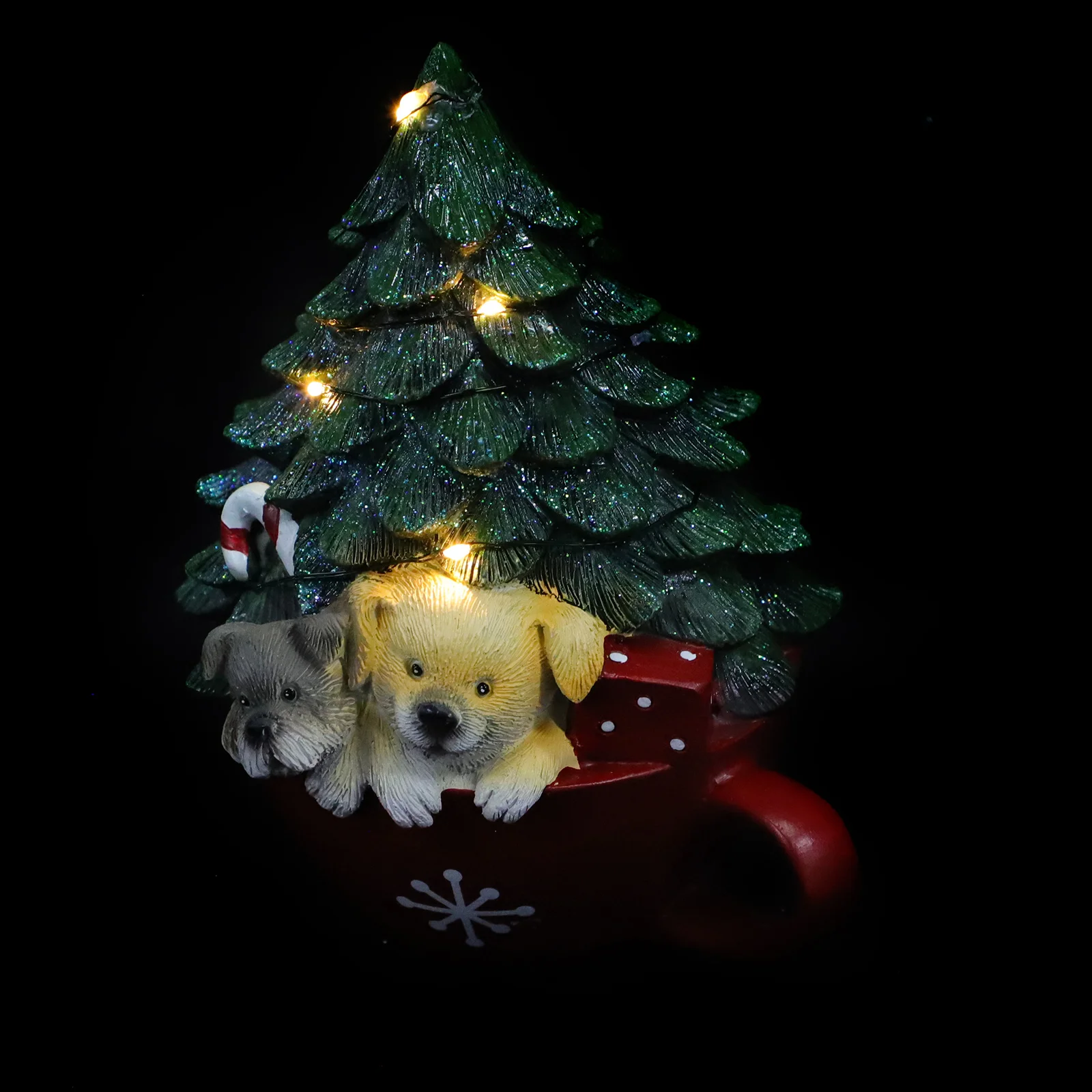 

1 шт. светящаяся Рождественская елка, животное, Декор, креативный настольный декор, полимерные поделки, Декор