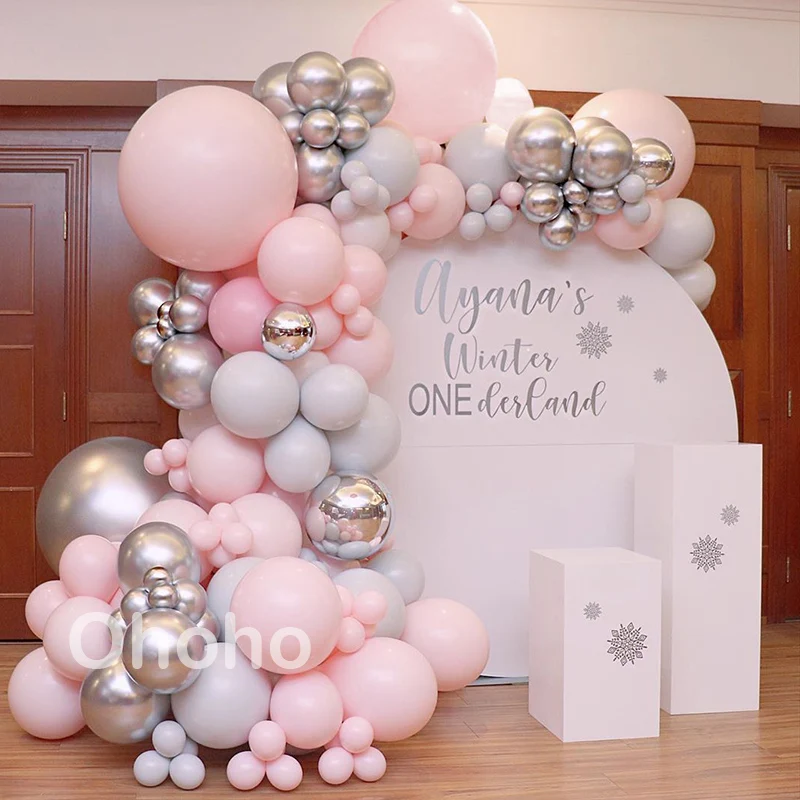 

Organic Balloons Garland Kit Pastel Christening Kids Baby 1st Birthday Party Balloon Arch Set Wedding Bridal Shower Decoration