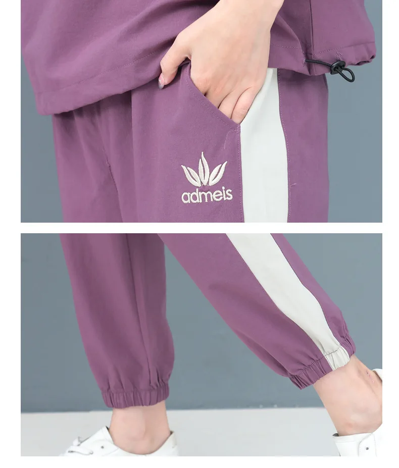 

Women's Suit 2021 Spring And Autumn New Two Piece Hooded Loose Fashion Korean Large Casual Sports Suit Top And Pants.