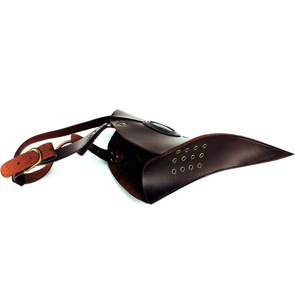 Маска коричневая искусственная кожа птицы маски клюв Хэллоуин Искусство косплей