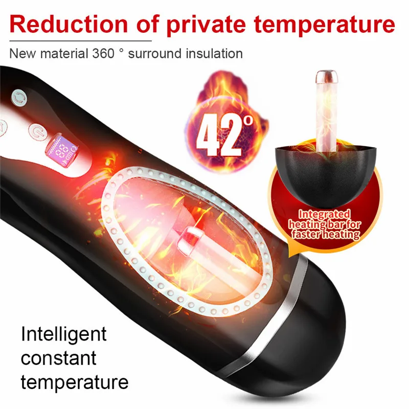 Мужской мастурбатор для орального секса интимная игрушка с умным подогревом