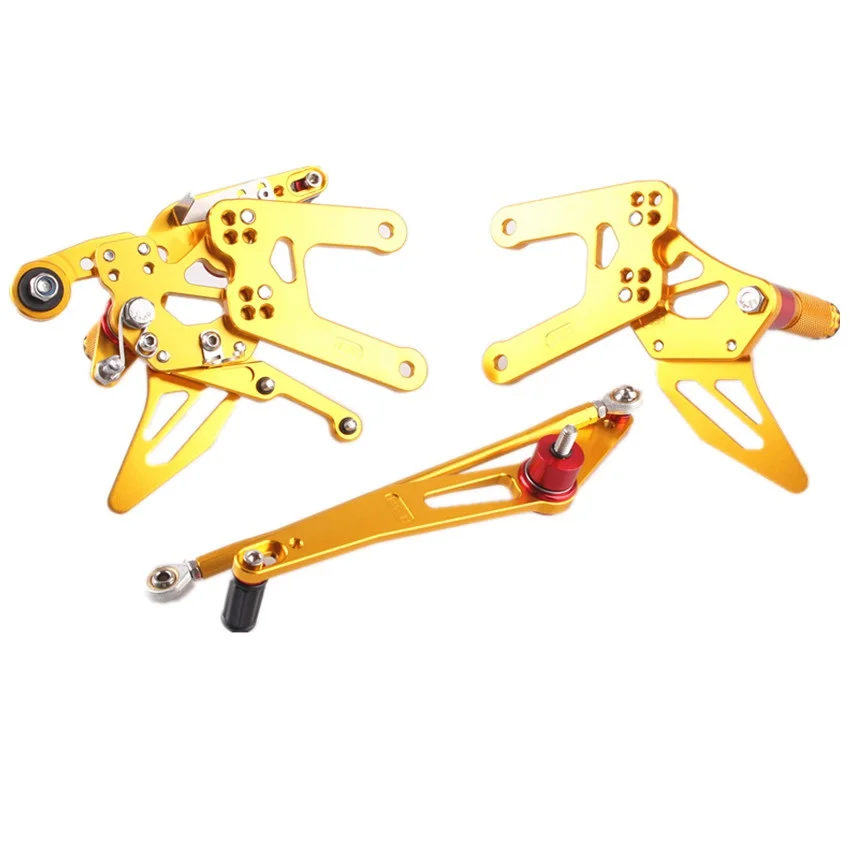 CNC Motorcycle Adjustable Foot Rests Rearset Pegs Pedals For Yamaha YZF R6 2008 2009 2010 2011 Gold Accessories | Автомобили и