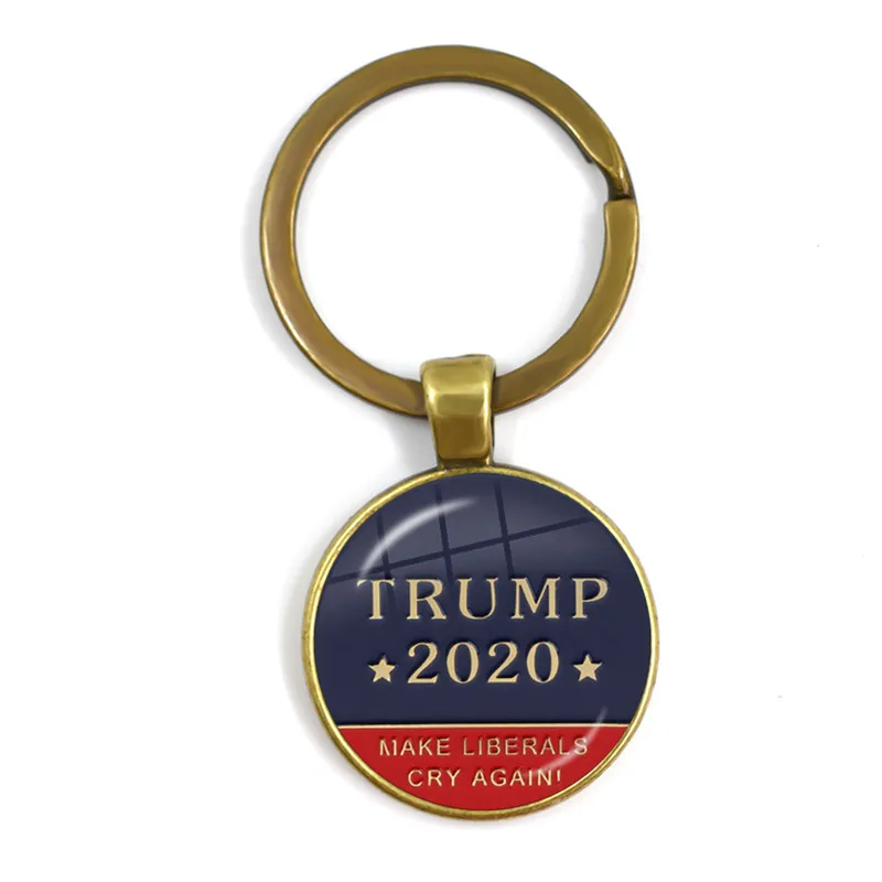 Коллекция Keep America Great 2020 США Трамп стеклянный брелок с кабошоном античный