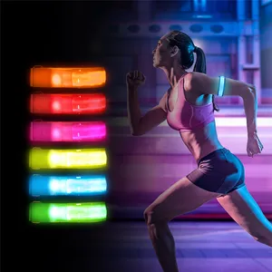 Наружная спортивная повязка на руку для ночного бега со светодиодсветильник, ремень безопасности для ног, для езды на велосипеде, вечеринки, luces bicicleta