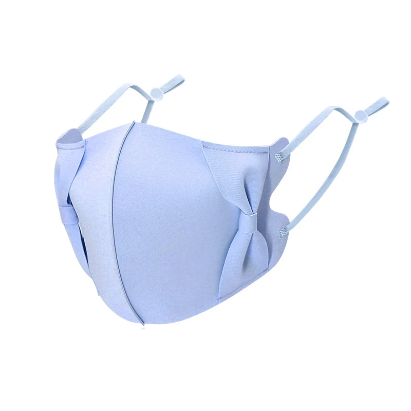 Маска женская из шелка Пылезащитная с 3D бантом регулируемая | Аксессуары для