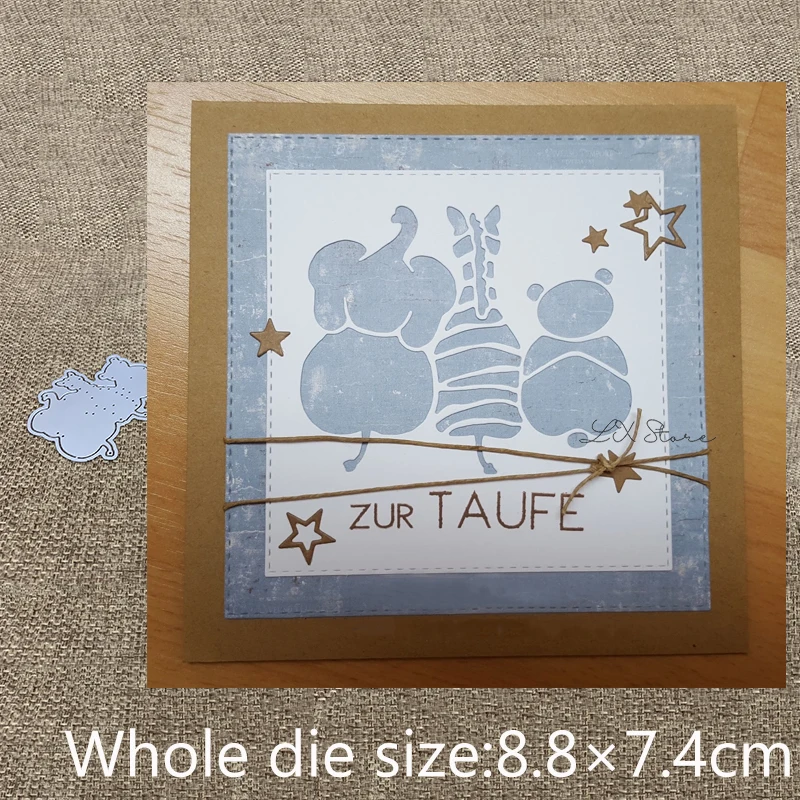 Новый дизайн металлические высечки слон жираф панда вид сзади альбом для