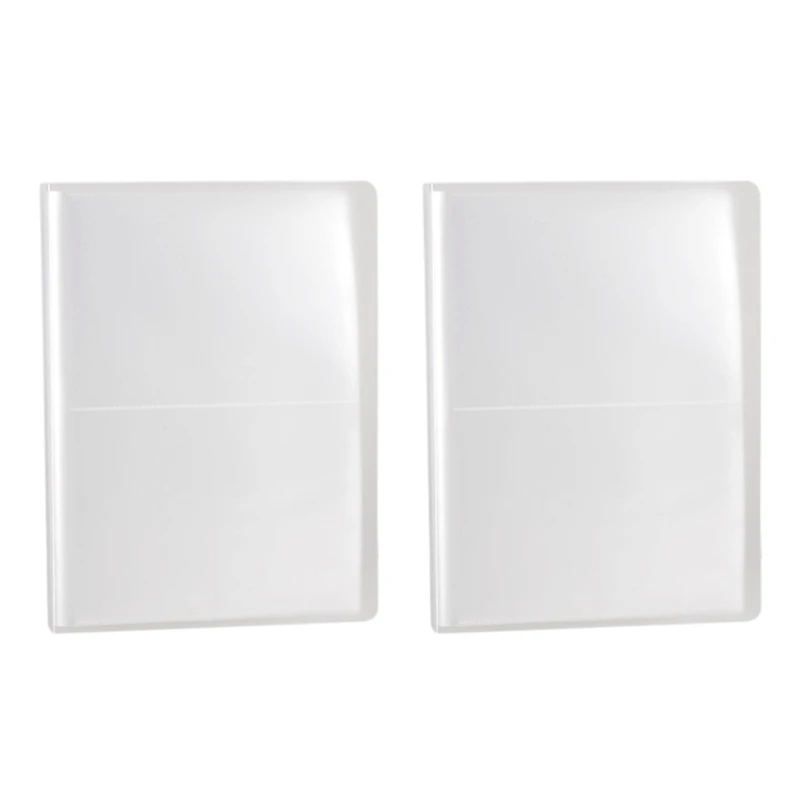 

New-2X PP Pure Frosted Simple Cover Transparent Insert Type 5R 7Inch PP Photo Album/Postcard Book Write Collection 80 Photos
