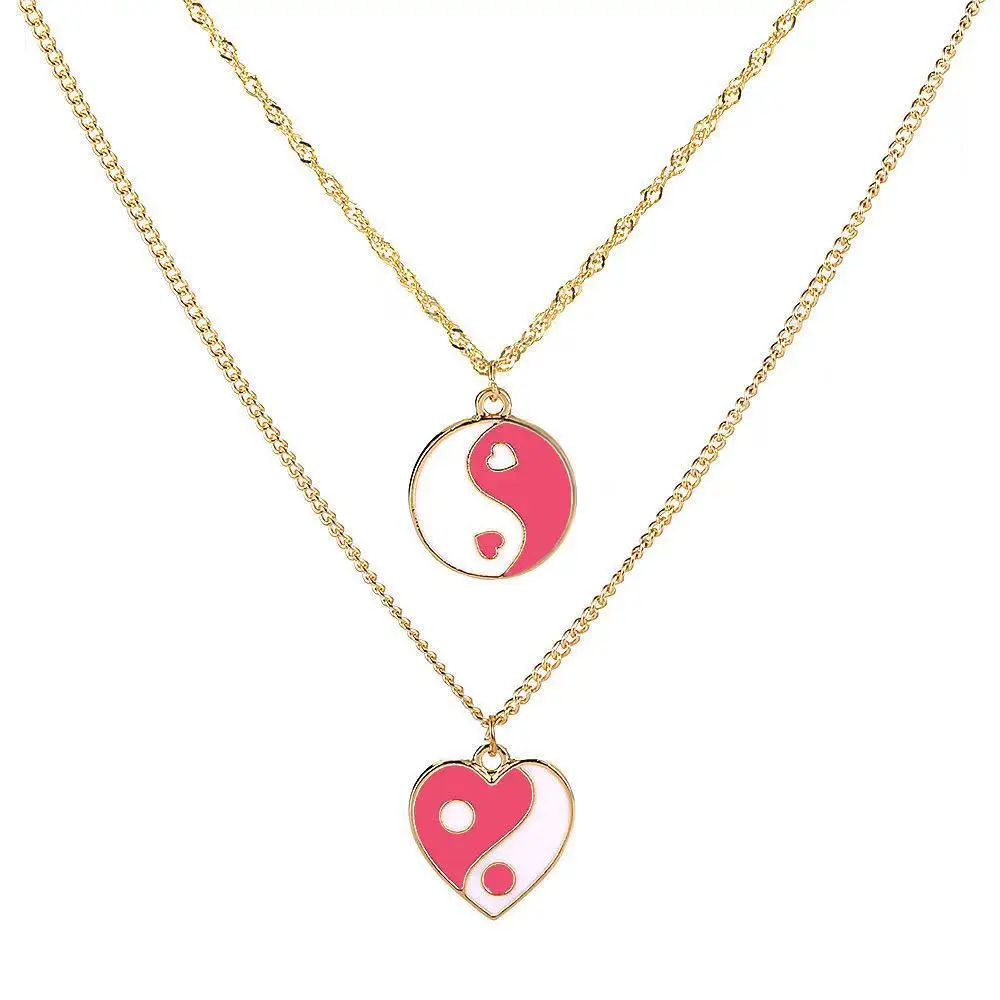 

New Fashion Yin Yang Pendant Necklace Chain Silver Plated Charm Necklaces &Pendants Women Girls Christmas Birthday Jewelry Gift