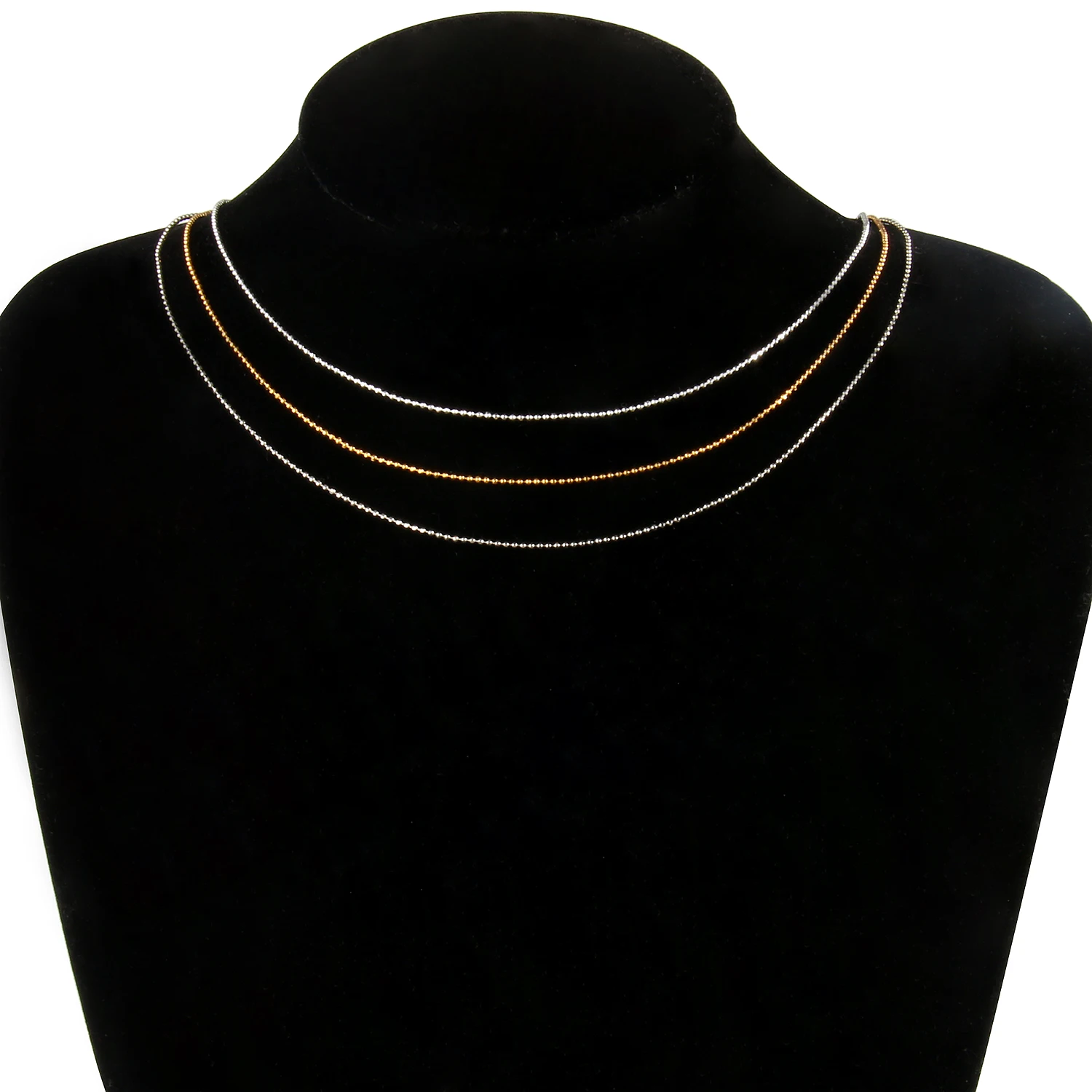 

12pcs 45cm 1.2CT Metal Flash Bead Round Ball Chains Bracelet Necklace Chain Bulk for Accessories DIY Jewelry Making Findings