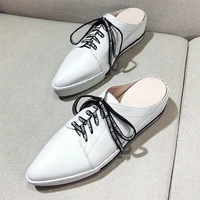 fashion sneakers women lace up genuine leather wedges high heel slippers female pointed toe roman sandals platform pumps shoes