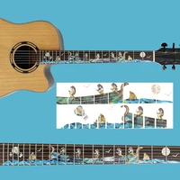 7 styles cross inlay decals fretboard sticker for electric acoustic guitar bass ultra thin sticker ukulele guitarra accessories
