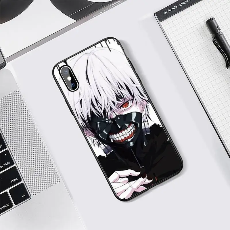 

Anime Manga tokyo ghouls Phone Case Tempered glass For iphone 5C 6 6S 7 8 plus X XS XR 11 PRO MAX