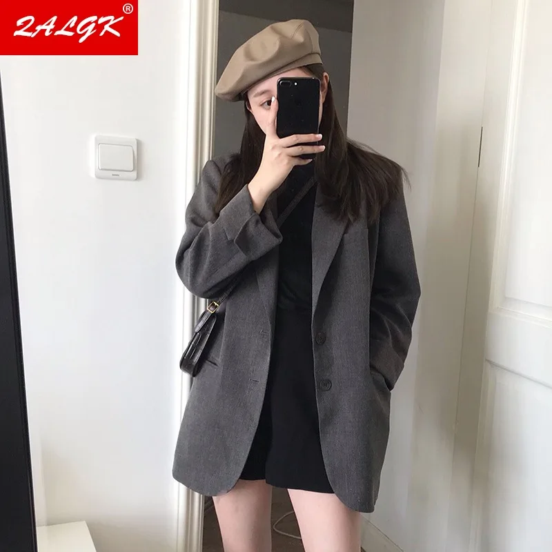 

Женский блейзер-куртка средней длины, свободного покроя