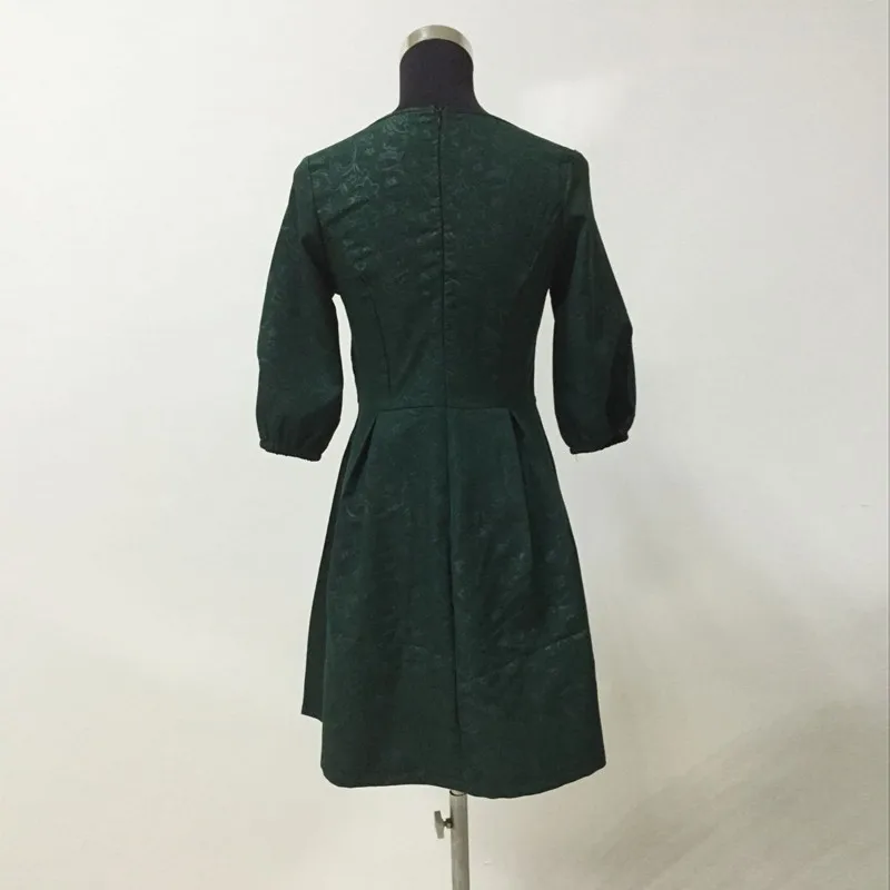 Осеннее платье для мамы и дочки 2019 зимнее на молнии с полурукавом глубоким