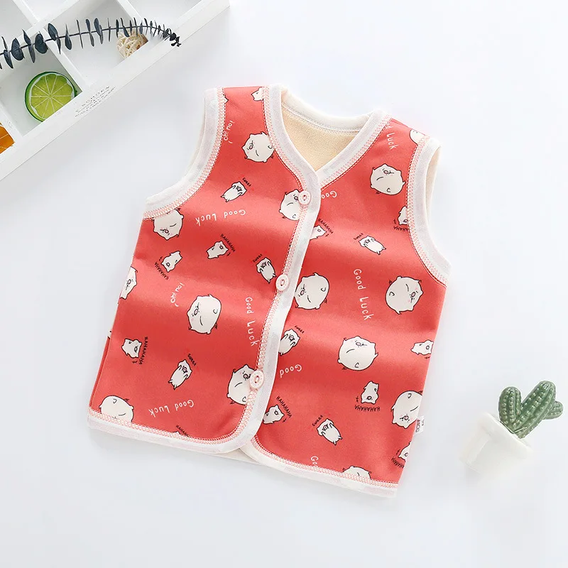 Жилет для малышей из 100% хлопка Детские плотные жилеты Верхняя одежда детская