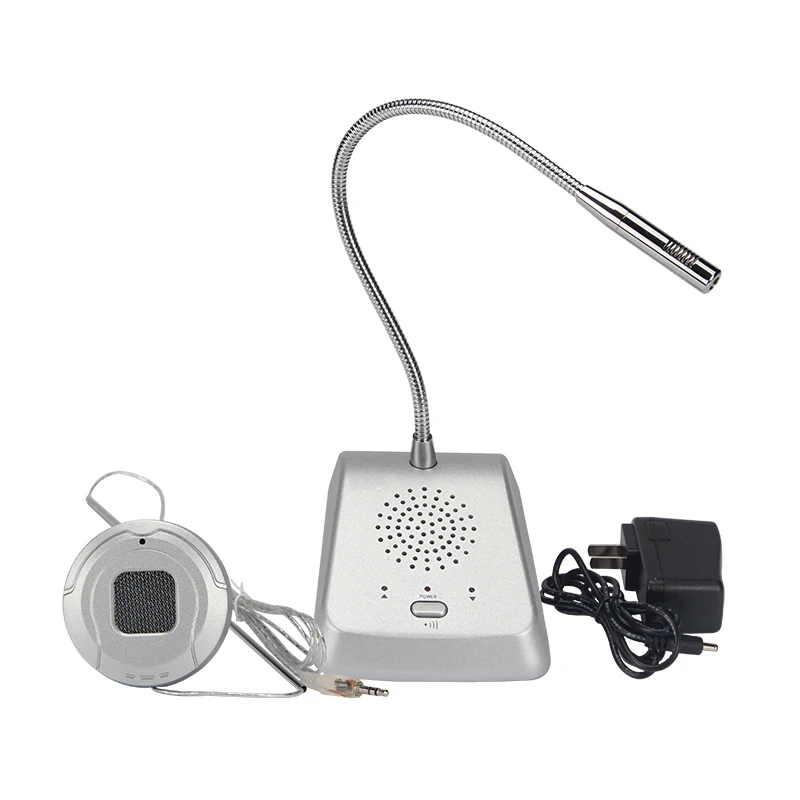E360 Protective Equipment Non Touch Two Way Interphone Wired Window Intercom Kit for Bank Counter Service