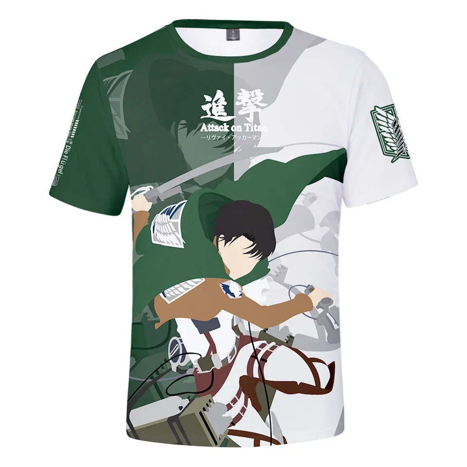 

Футболка унисекс с коротким рукавом и принтом «атака на Титанов»