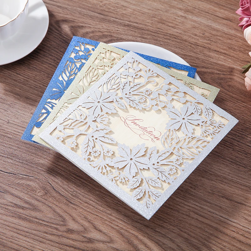 50 шт. кружевные Пригласительные открытки с лазерной резкой | Дом и сад