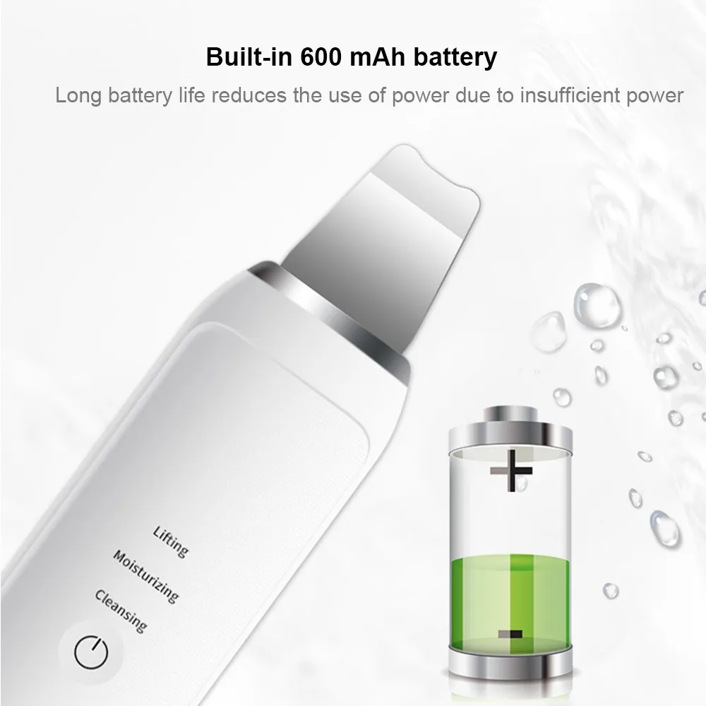 Ультразвуковой ионный очищающий массажный скраб для кожи лица пилинг Лопата