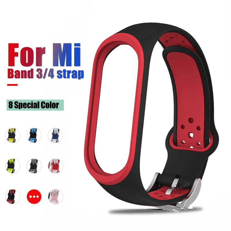 Силиконовый ремешок для Xiaomi Mi Band 5 Смарт-браслет Miband Смарт-Браслет фитнес-трекер