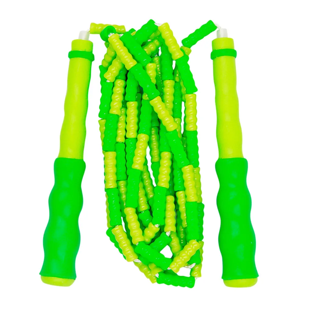 Скакалка с мягкими бусинами регулируемая длина без спутывания для детей и мужчин