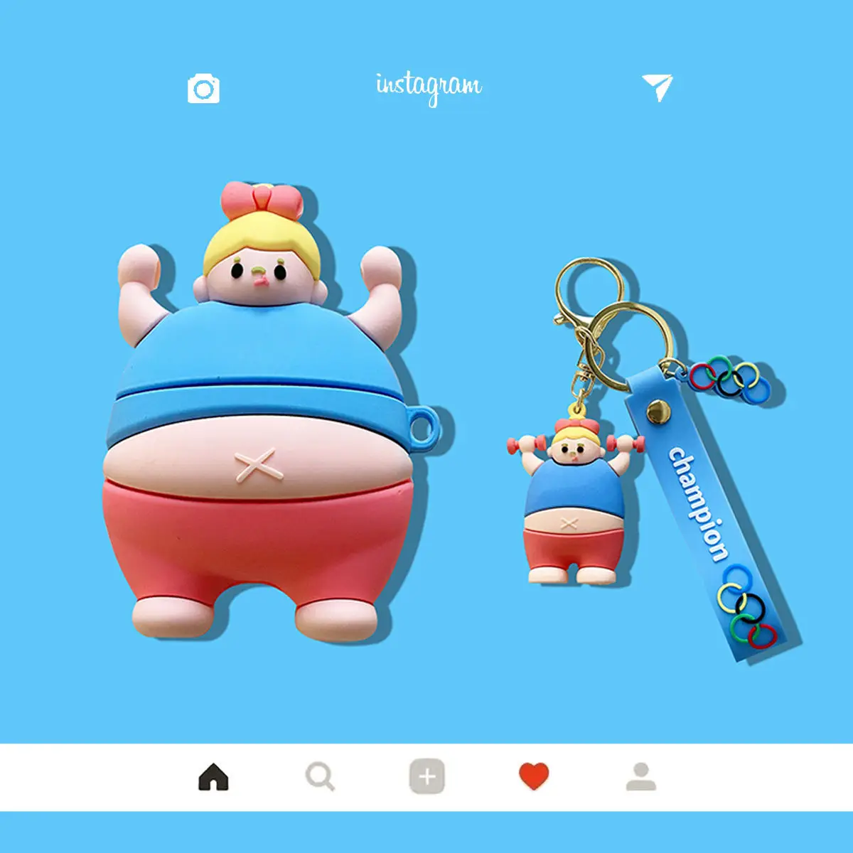 

Creative Casing For AirPods 1 2 Protective Cover for Apple Pro3 Bluetooth Headset Case With Cute Same Pendant